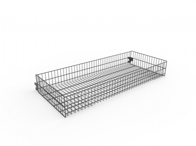 Kosz wpinany do regału gondoli 1200x500x200